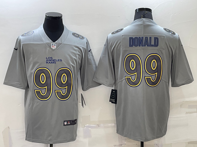 Men's Los Angeles Rams #99 Aaron Donald Grey Atmosphere Fashion Stitched Jersey Men's Los Angeles Rams #99 Aaron Donald Grey Atmosphere Fashion Stitched Jersey